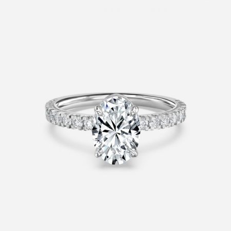 Kenzo Oval Hidden Halo Engagement Ring