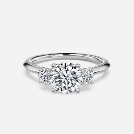 Dae Round Three Stone Engagement Ring