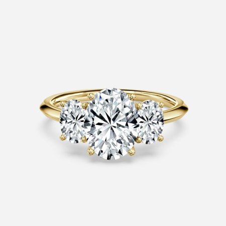 Dae Oval Three Stone Engagement Ring