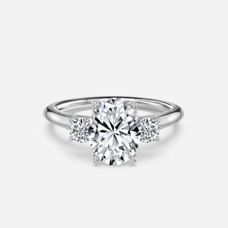 Olivia Oval Three Stone Engagement Ring