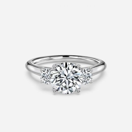 Olivia Round Three Stone Engagement Ring