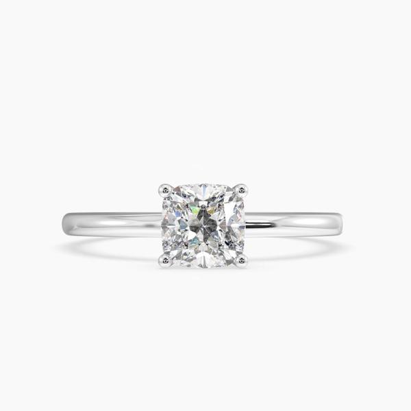 Aisha Cushion Diamond Solitaire Engagement Ring