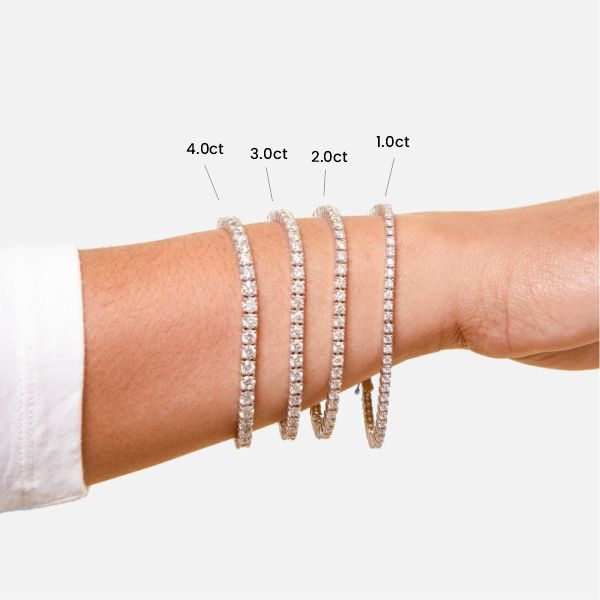 Round Brilliant Cut Lab Diamond Tennis Bracelet