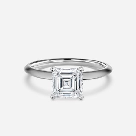 Alika Asscher Solitaire Engagement Ring