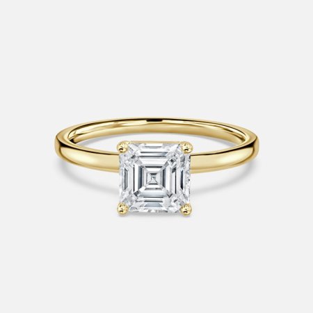 Celtic Asscher Solitaire Engagement Ring