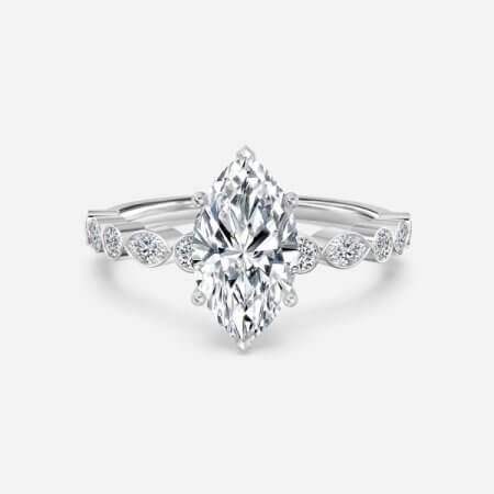 Trinity Marquise Diamond Unique Engagement Ring