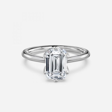 Isoke Emerald Solitaire Engagement Ring