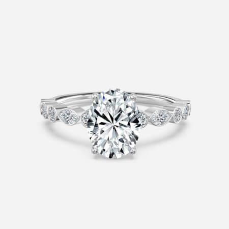 Trinity Oval Unique Engagement Ring