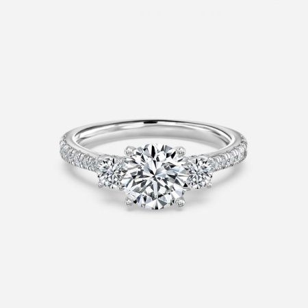 Diana Round Three Stone Engagement Ring