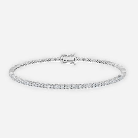 Round Brilliant Cut Lab Diamond Tennis Bracelet