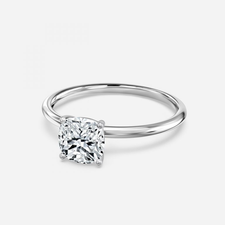 2.01 CT Cushion Cut Lab Grown Diamond Engagement Ring - Diamondrensu