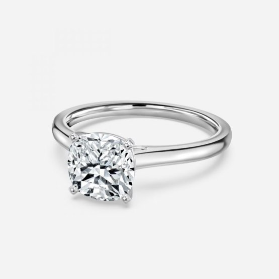 Arya Cushion Solitaire Lab Grown Diamond Engagement Ring