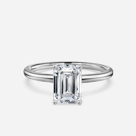 Aisha Emerald Solitaire Engagement Ring