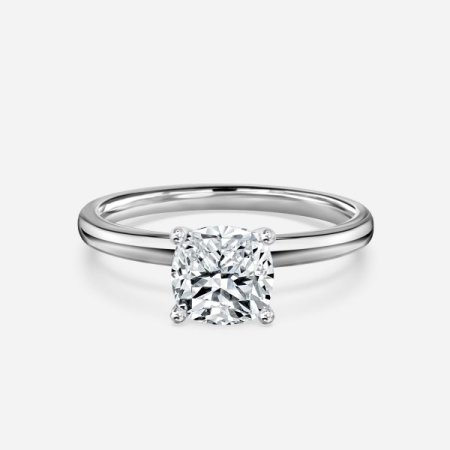 Aisha Cushion Diamond Solitaire Engagement Ring