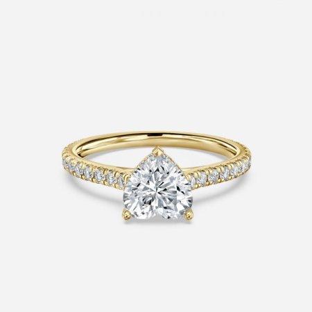 Nanami Heart Hidden Halo Engagement Ring