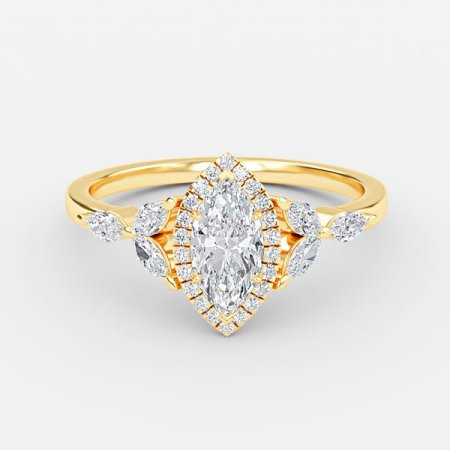 Francis Marquise Halo Engagement Ring