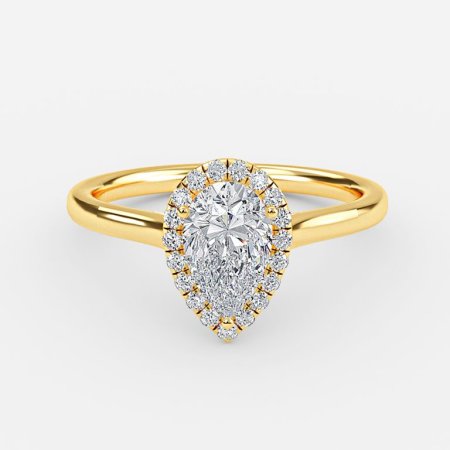 Levi Pear Halo Engagement Ring