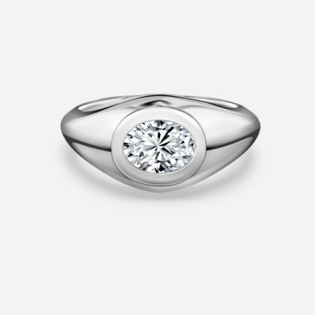Fiona Oval Bezel Engagement Ring