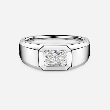 Rosy Radiant Bezel Engagement Ring