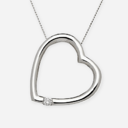 Heart Shape Solitaire Pendant