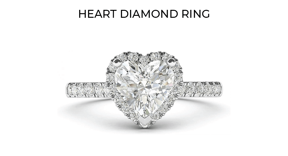Heart shape 12 Carat Diamond Ring