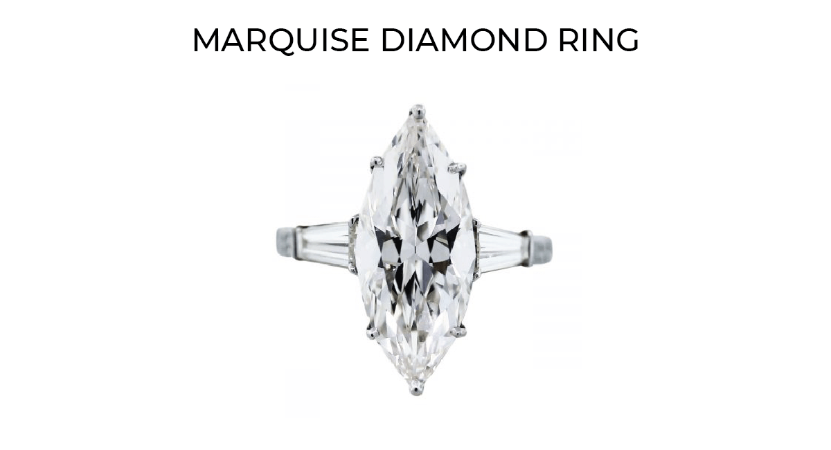 Marquise shape 12 Carat Diamond Ring