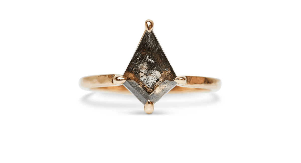 Prong setting Kite Shape Diamond Ring