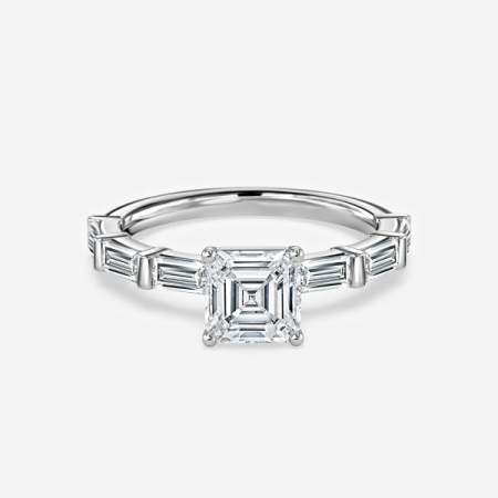 Kate Asscher Diamond Band Engagement Ring