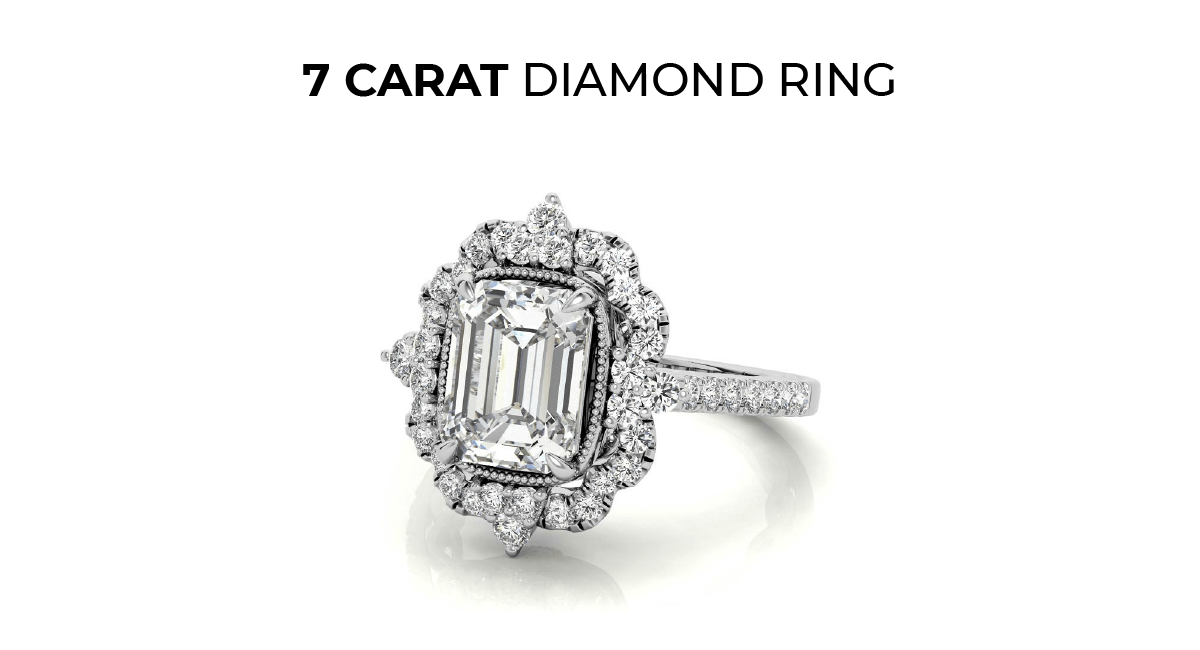 7 Carat Round Brilliant Micropavé U Shape Halo Setting – Liori Diamonds