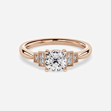 Fiona Cushion Three Stone Engagement Ring