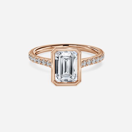 Ali'i Aria Bezel Emerald Engagement Ring