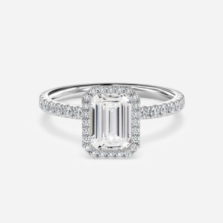 Nefta Emerald Halo Engagement Ring
