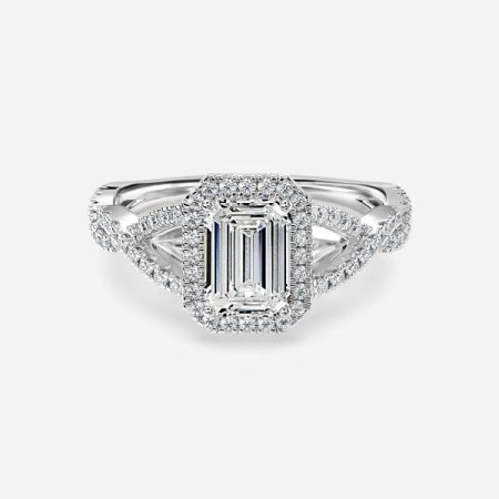 Victoria Emerald halo Engagement Ring