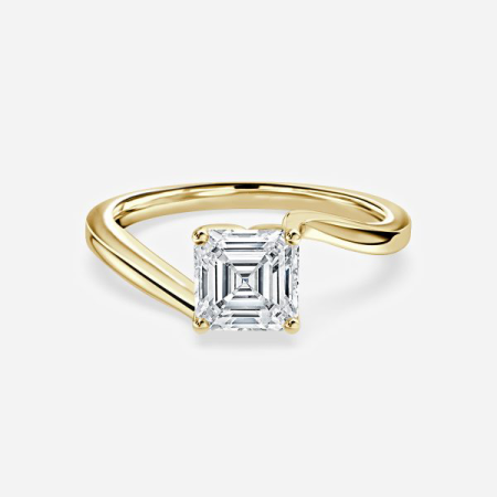 Antares Asscher Solitaire Engagement Ring