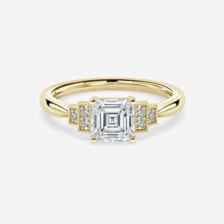 Fiona Asscher Three Stone Engagement Ring