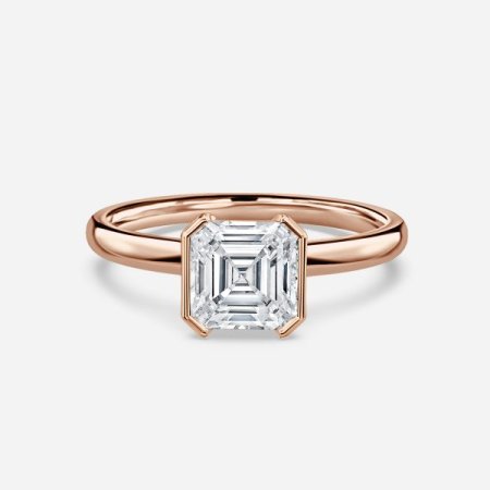 Augusta Asscher Bezel Engagement Ring