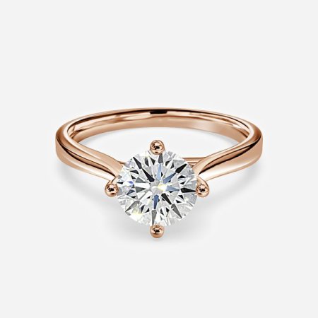 4 prong Round Solitaire Engagement Ring