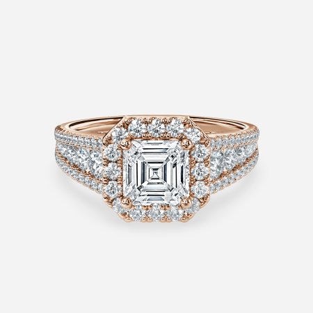 Dalia Asscher Halo Engagement Ring