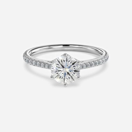 Rellion Round Diamond Band Engagement Ring