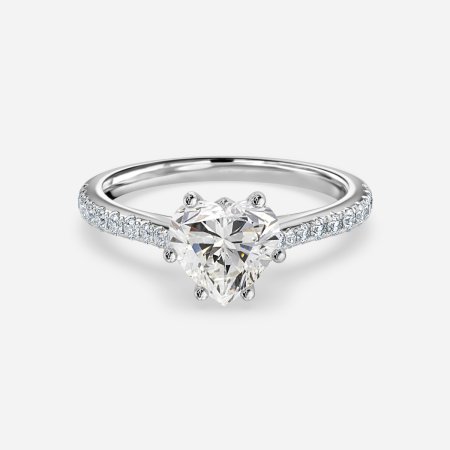 Shyam Heart Diamond Band Engagement Ring