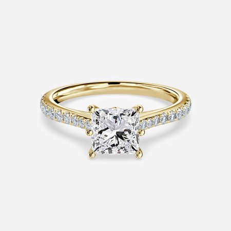 Shyam Princess Diamond Band Engagement Ring