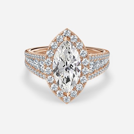 Dalia Marquise Diamond Band Engagement Ring