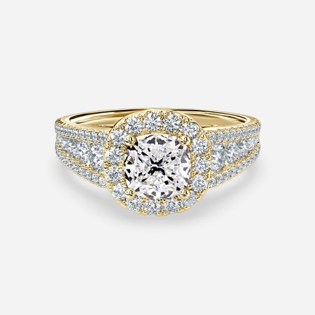 Dalia Cushion Halo Engagement Ring