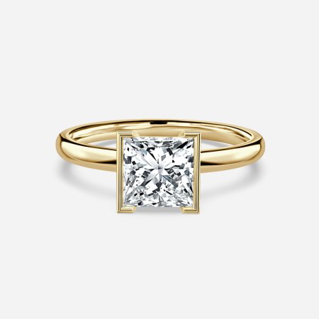 Augusta Princess Bezel Engagement Ring