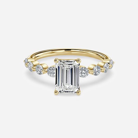 Vivian Emerald Unique Engagement Ring