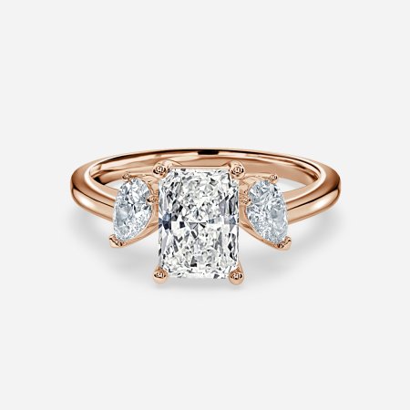 Freya Radiant Three Stone Engagement Ring