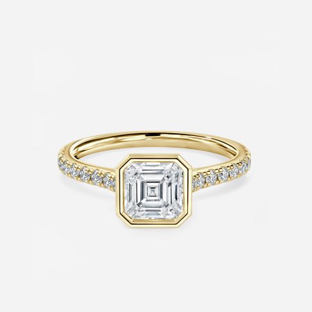 Maje Asscher Bezel Engagement Ring