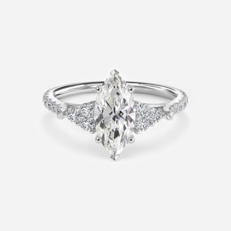 Elizabeth Marquise Three Stone Engagement Ring