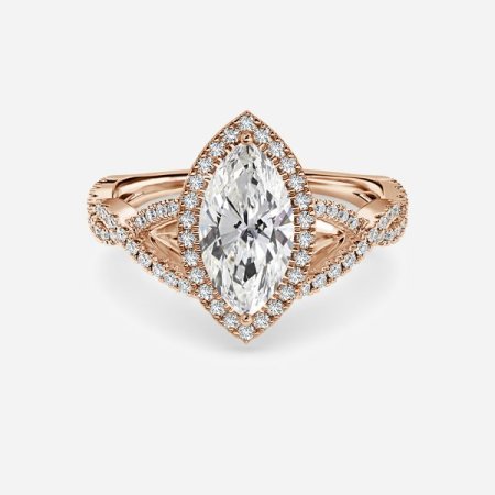Victoria Marquise Diamond Band Engagement Ring