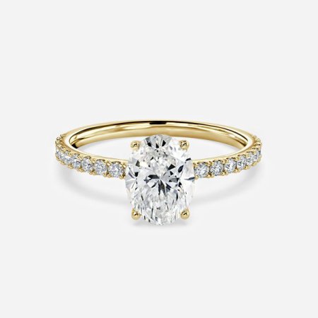 Lepidus Oval Hidden Halo Engagement Ring